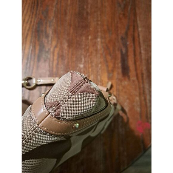 Coach Carly Slim Signature Brown Tan Hobo Purse Handbag E0873-12873 - Picture 9 of 10